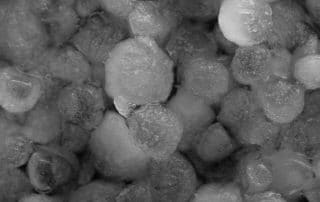 Hailstones after a thunderstorm