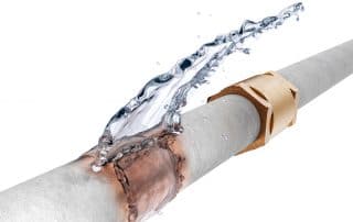 Water leaking from frozen pipe