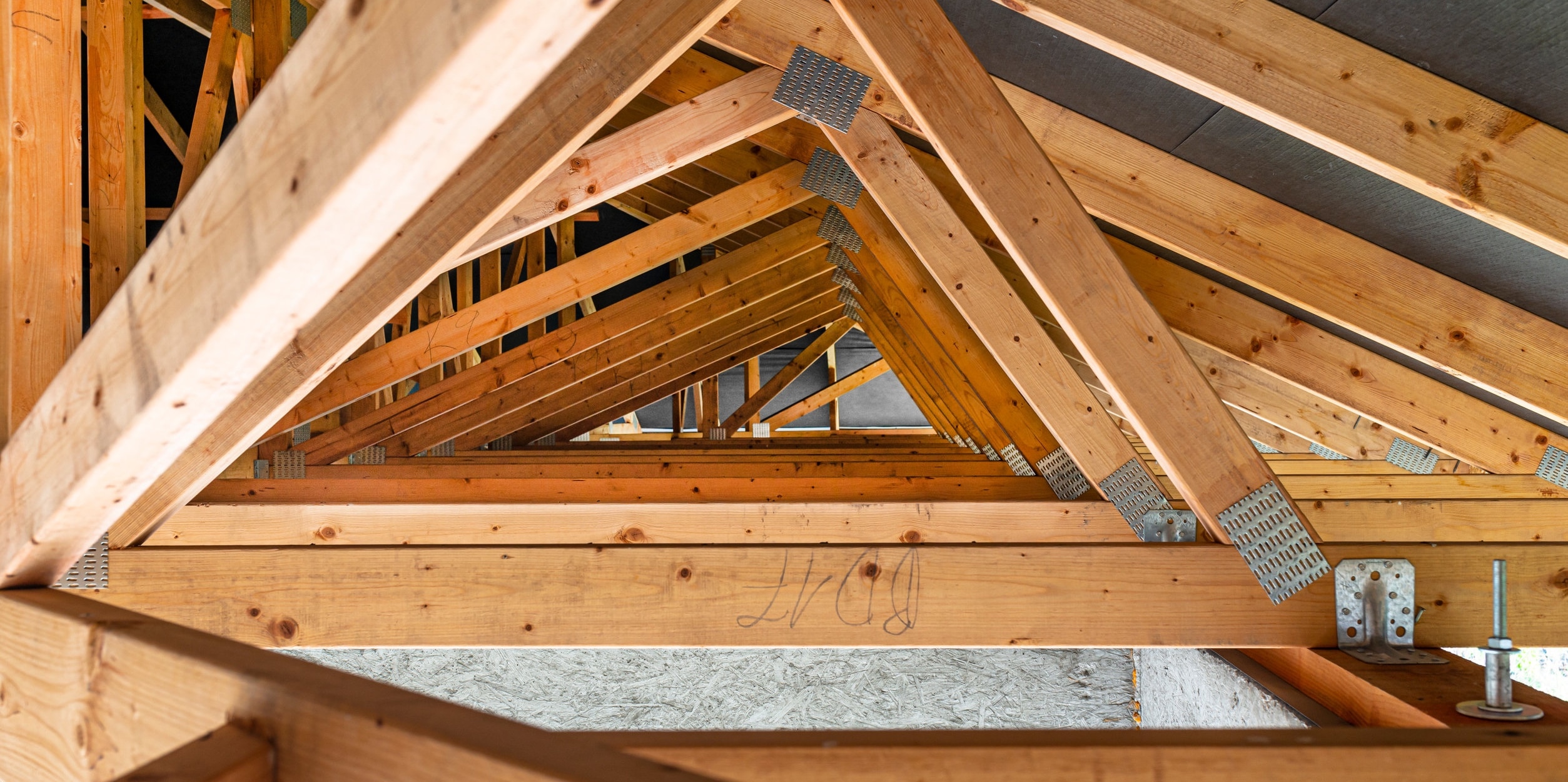 Trusses in an attic