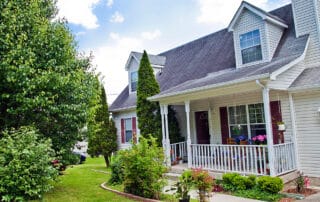 Front yard and exterior of a home